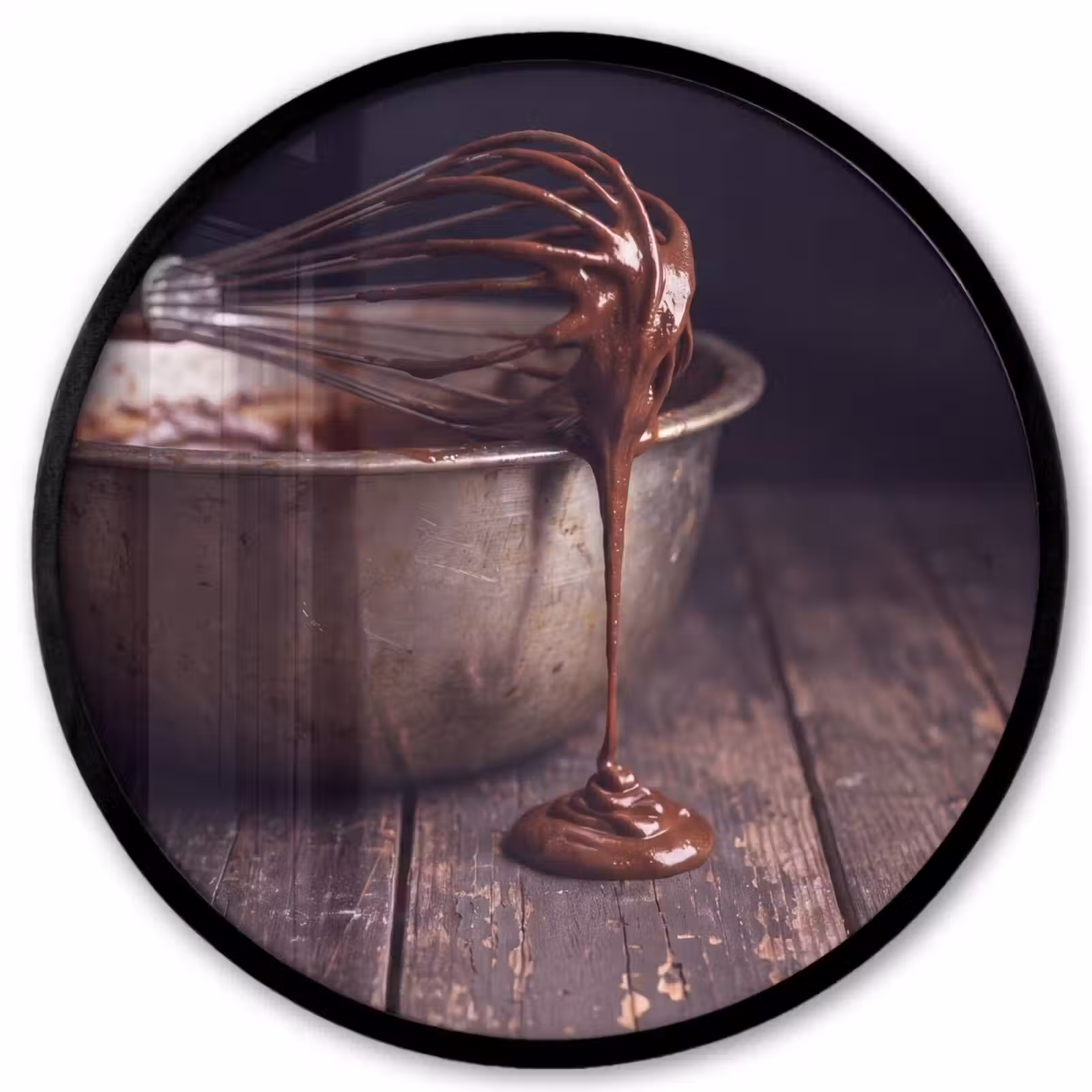 Ronde fotolijst - Chocolade - Beslag - Eten — 1