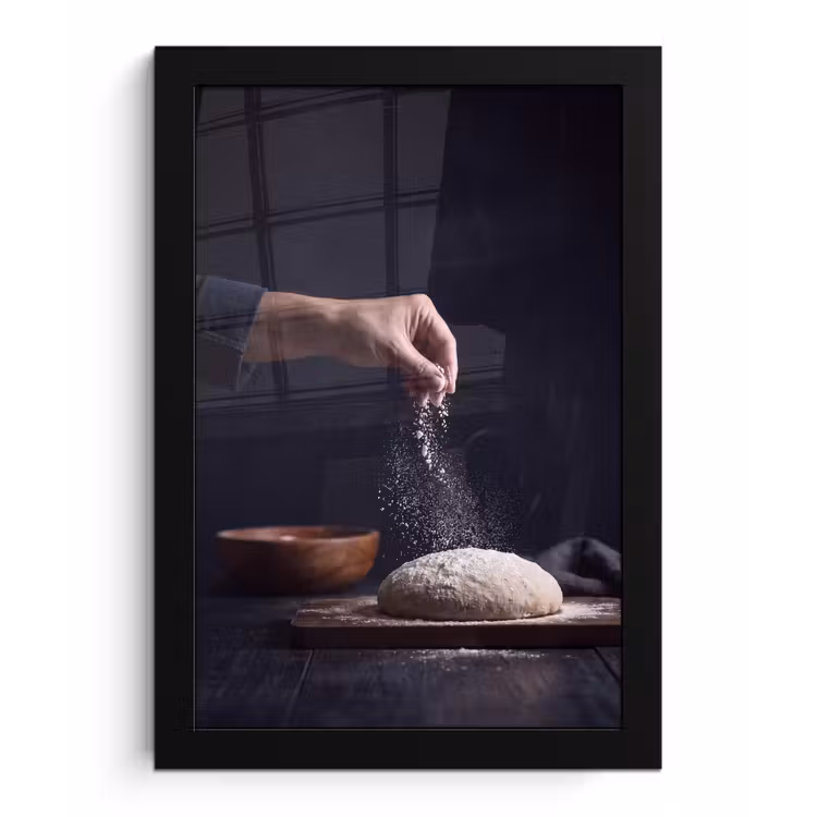Poster met lijst - Deeg - Hand - Bakken — 1