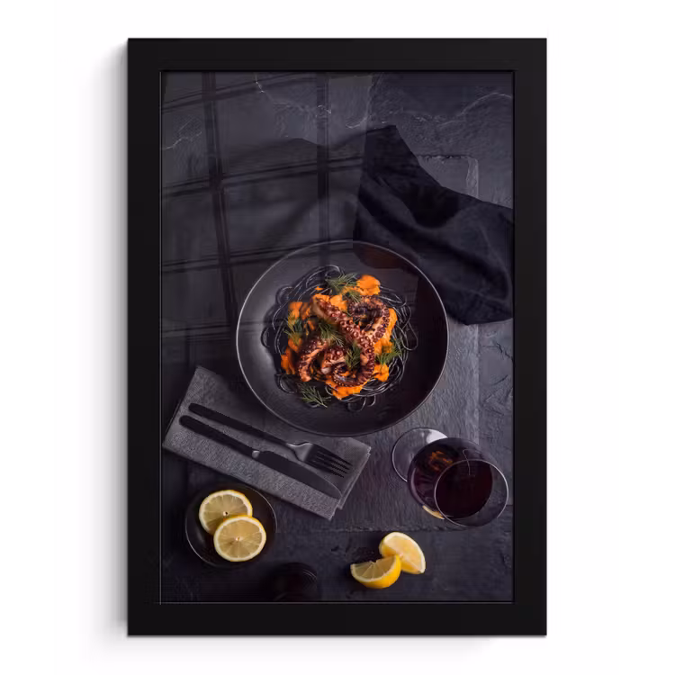 Poster met lijst - Eten - Octopus - Modern — 1