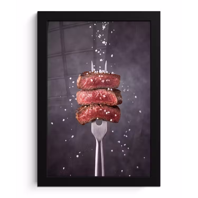 Poster met lijst - Eten - Vlees - Zout — 1