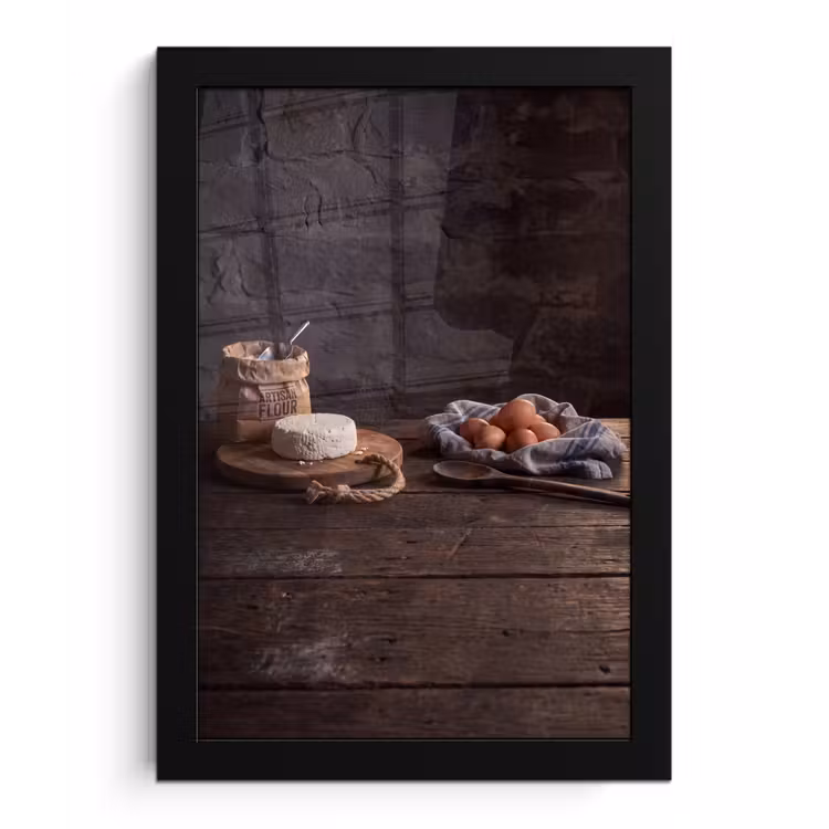 Poster met lijst - Meel - Eieren - Eten — 1