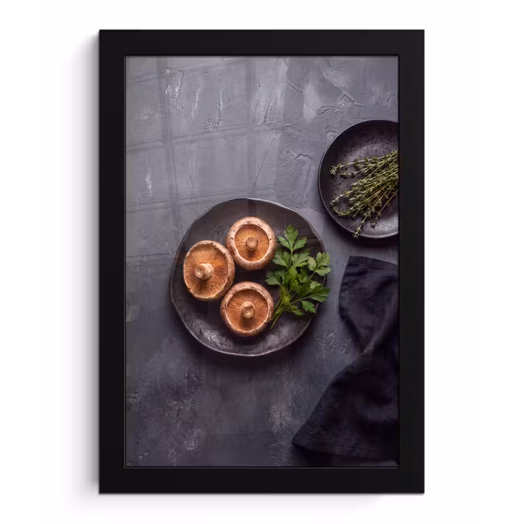 Poster met lijst - Paddestoelen - Kruiden - Eten — 1