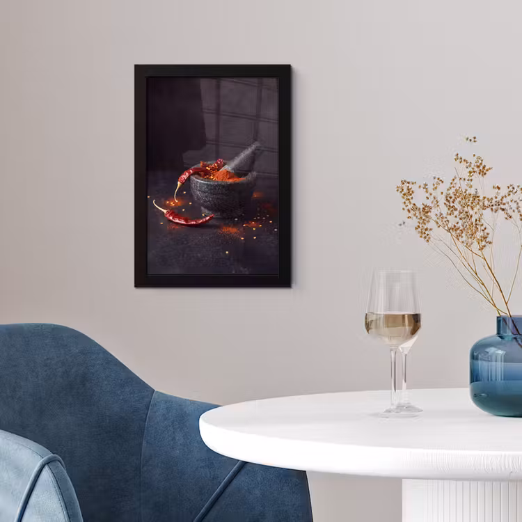 Poster met lijst - Specerijen - Vijzel - Rood — 4