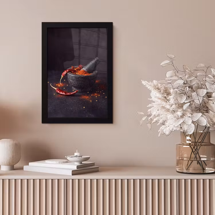 Poster met lijst - Specerijen - Vijzel - Rood — 5