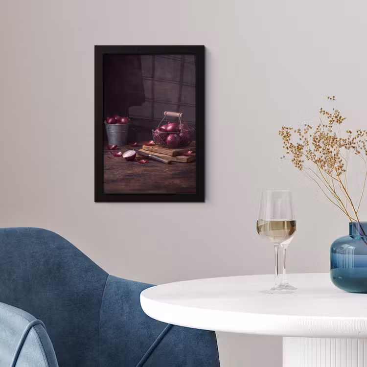 Poster met lijst - Ui - Eten - Rustiek — 4