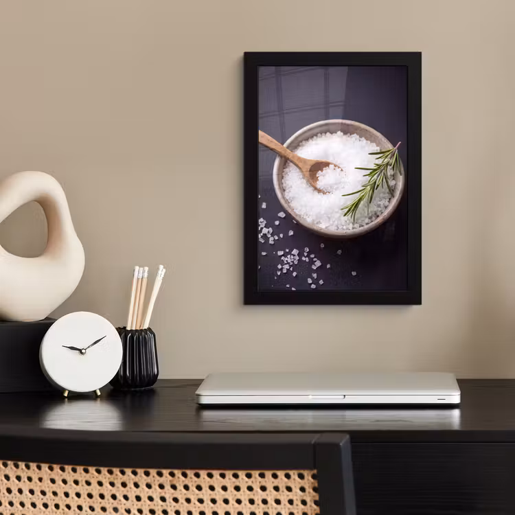 Poster met lijst - Zout - Kom - Eten — 2