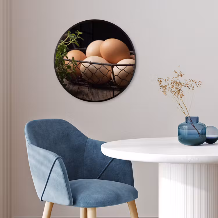 Ronde fotolijst - Eieren - Mand - Eten — 4