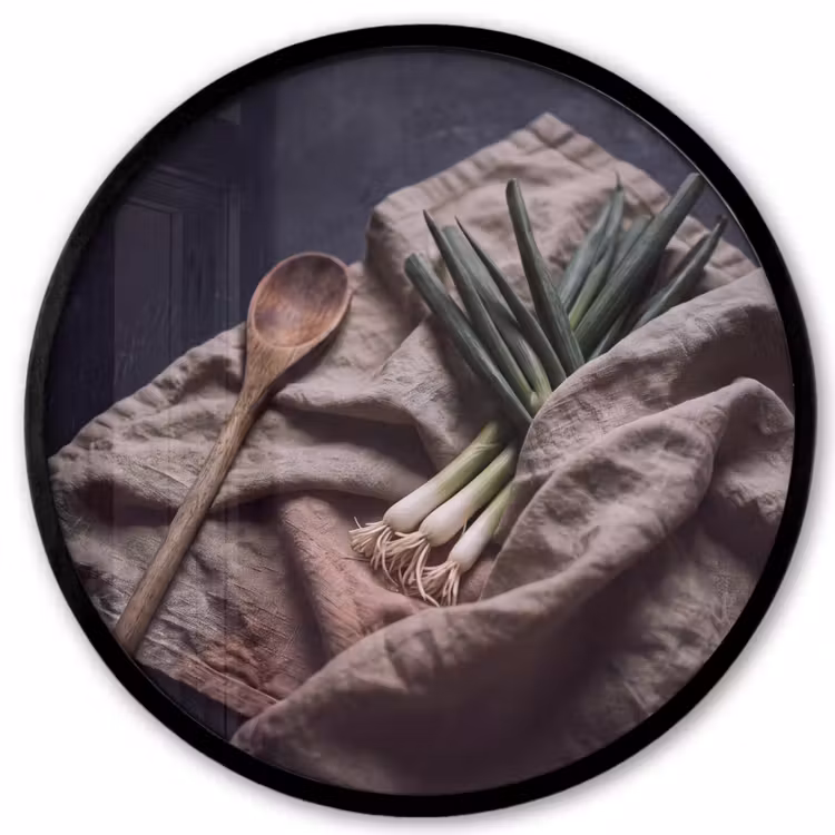 Ronde fotolijst - Eten - Lepel - Rustiek — 1