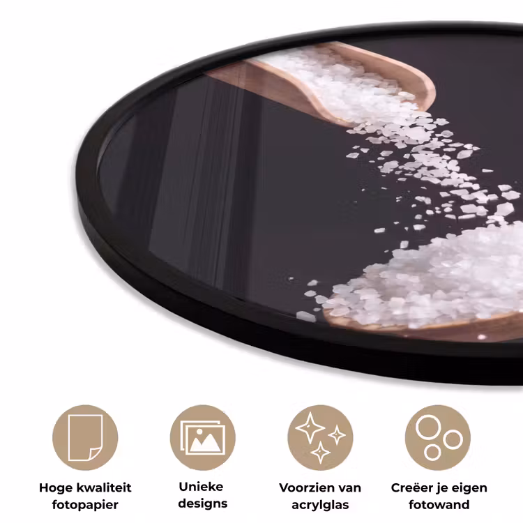 Ronde fotolijst - Eten - Zout - Hout — 2