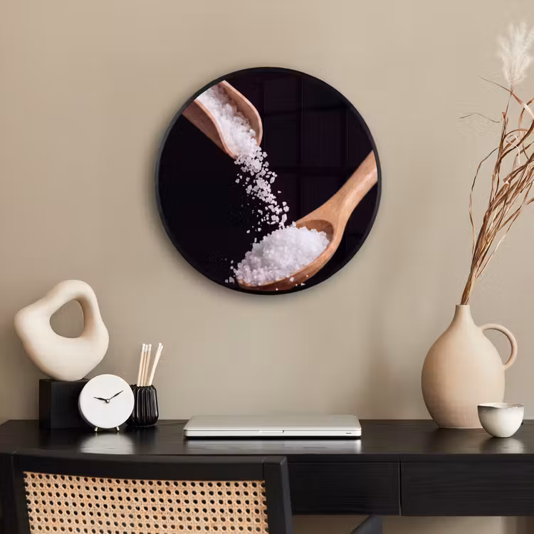 Ronde fotolijst - Eten - Zout - Hout — 3