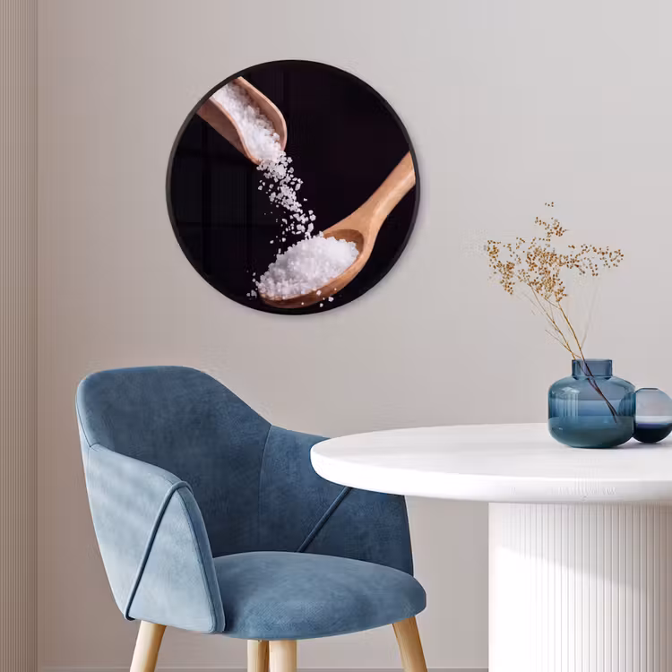 Ronde fotolijst - Eten - Zout - Hout — 4
