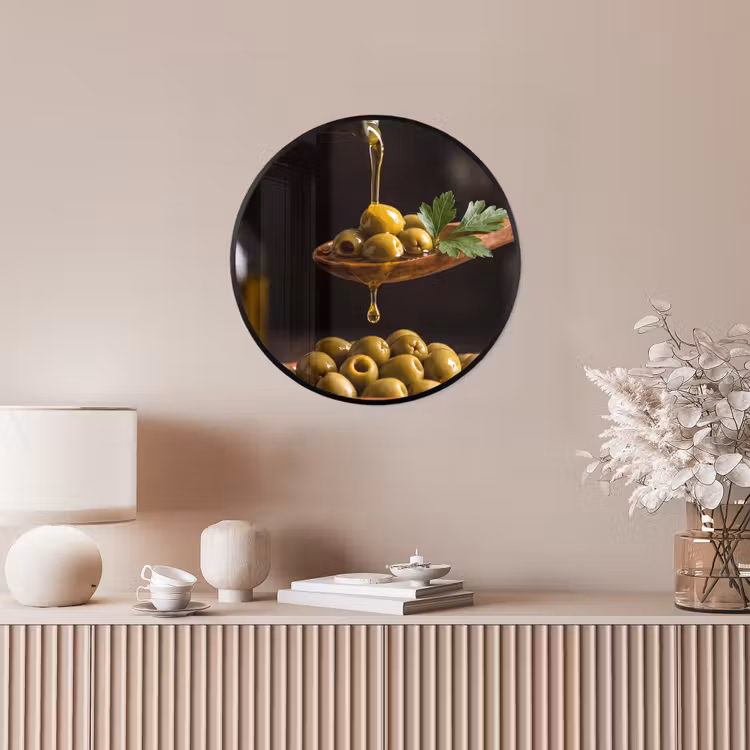 Ronde fotolijst - Olijven - Olijfolie - Eten — 5
