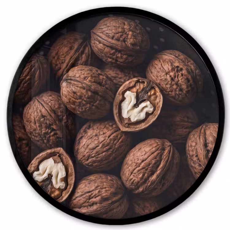 Ronde fotolijst - Walnoot - Eten - Donker — 1