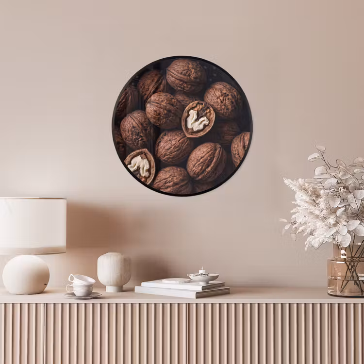 Ronde fotolijst - Walnoot - Eten - Donker — 5