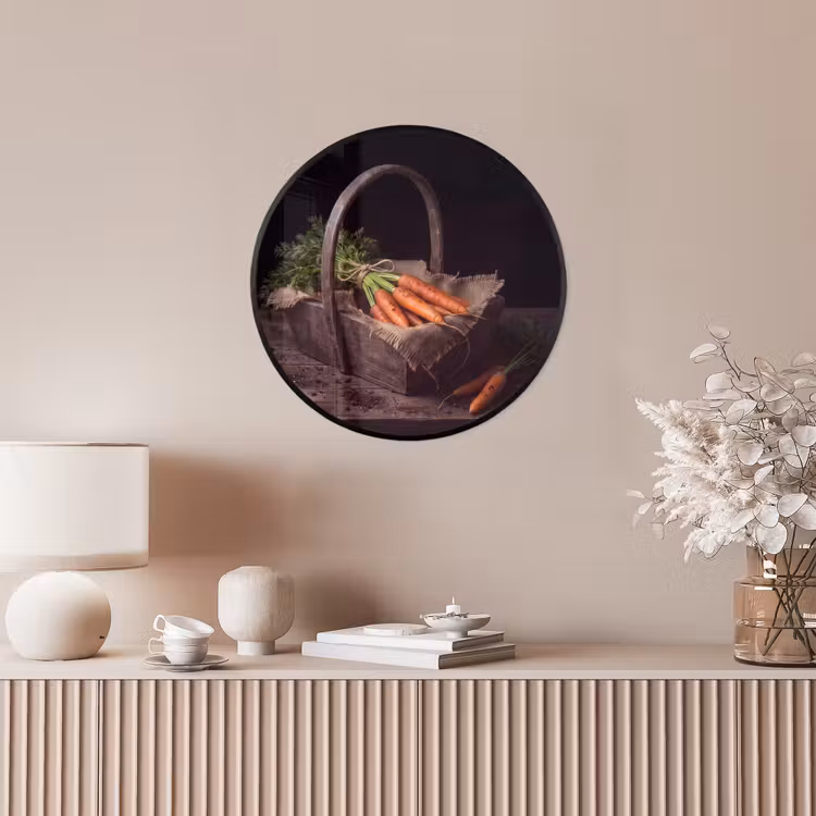 Ronde fotolijst - Wortels - Mand - Eten — 5