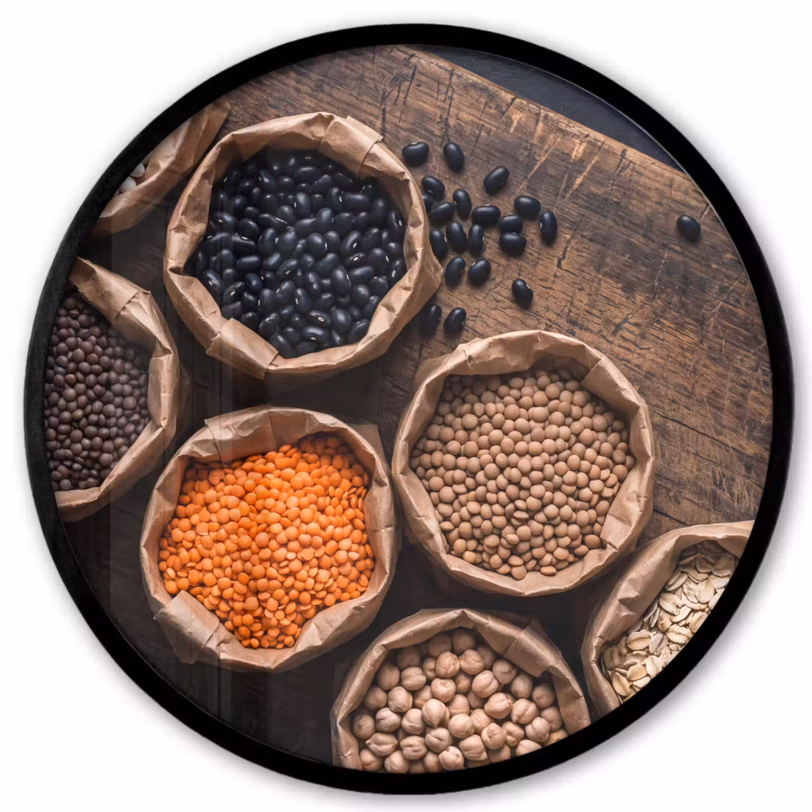 Ronde fotolijst - Eten - Zakjes - Voeding — 1