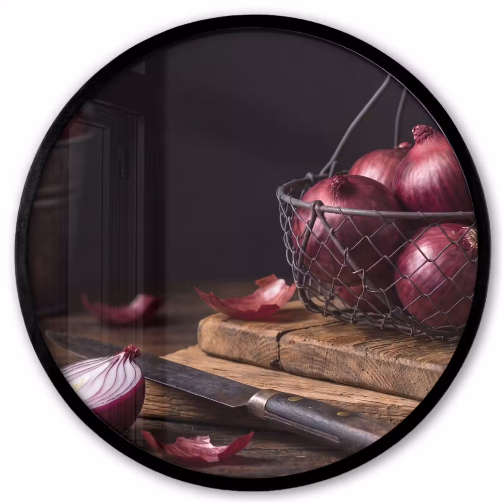 Ronde fotolijst - Ui - Eten - Rustiek — 1