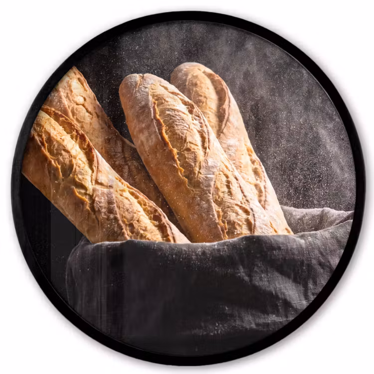 Ronde fotolijst - Brood - Zak - Eten — 1