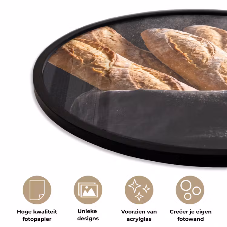 Ronde fotolijst - Brood - Zak - Eten — 2