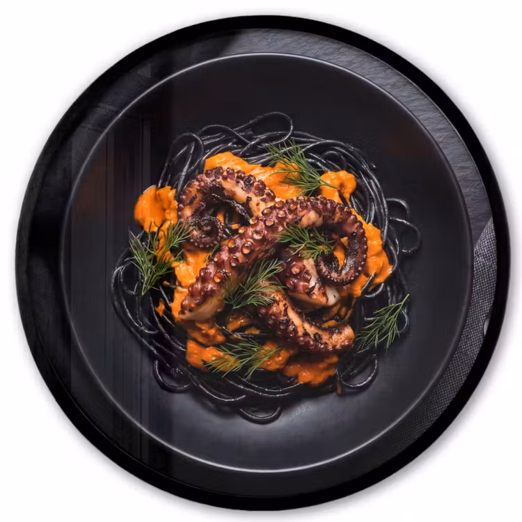 Ronde fotolijst - Eten - Octopus - Modern — 1