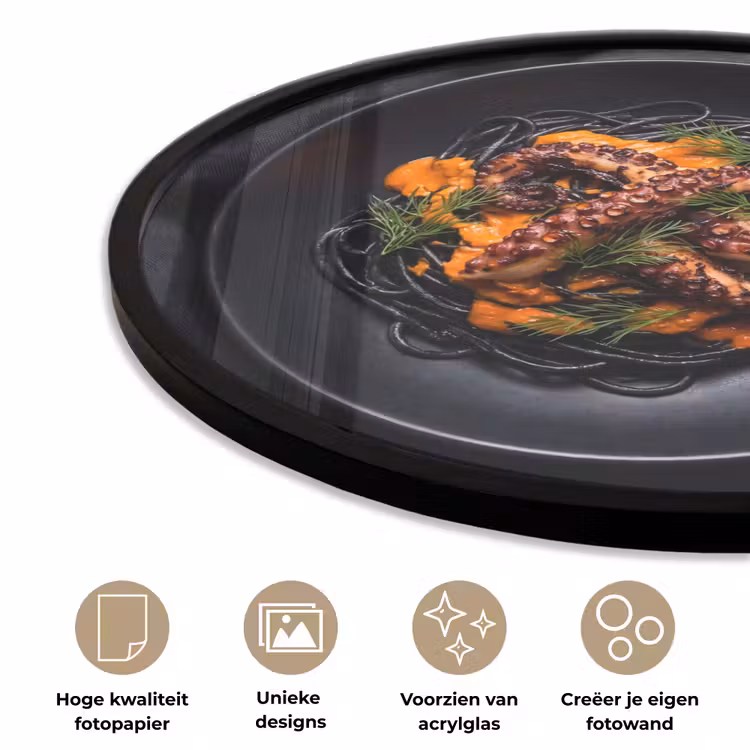 Ronde fotolijst - Eten - Octopus - Modern — 2