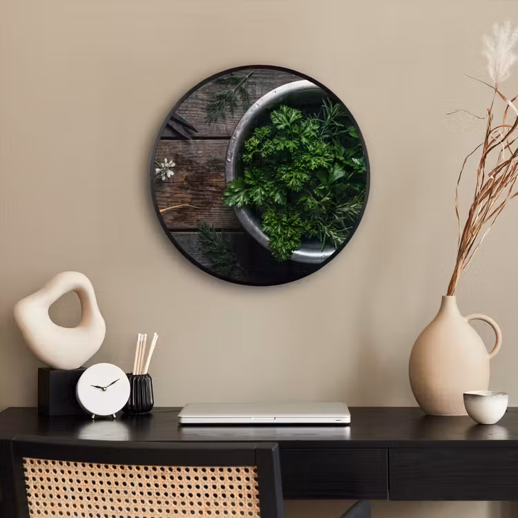 Ronde fotolijst - Groenten - Hout - Eten — 3