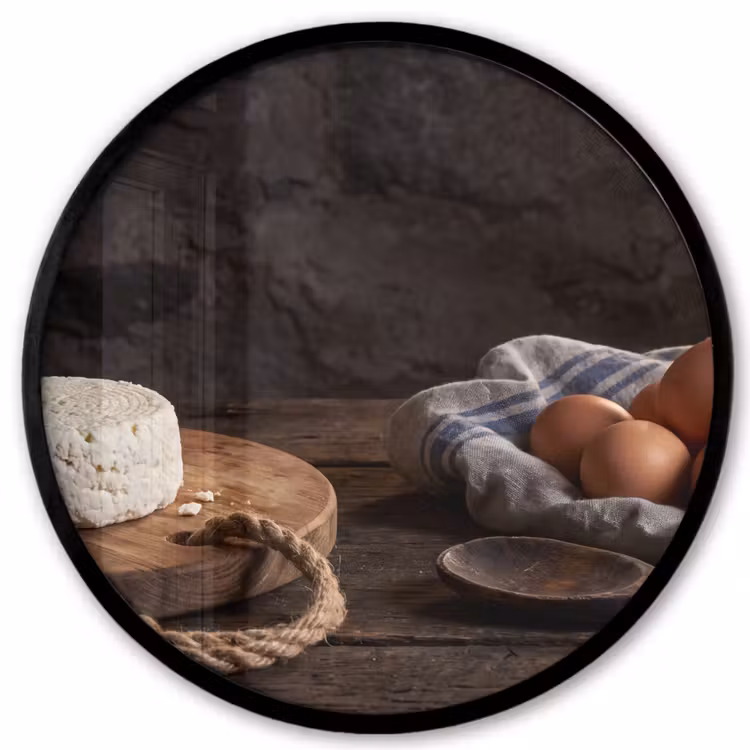 Ronde fotolijst - Meel - Eieren - Eten — 1