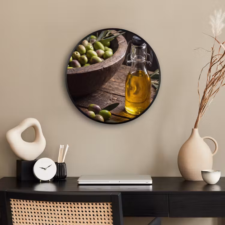 Ronde fotolijst - Olijven - Eten - Rustiek — 3