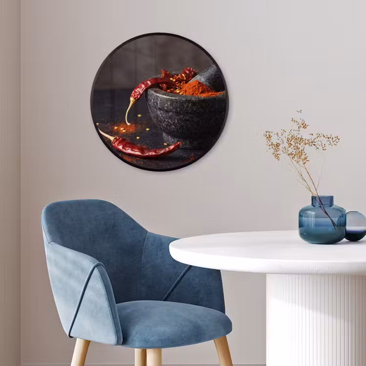 Ronde fotolijst - Specerijen - Vijzel - Rood — 4