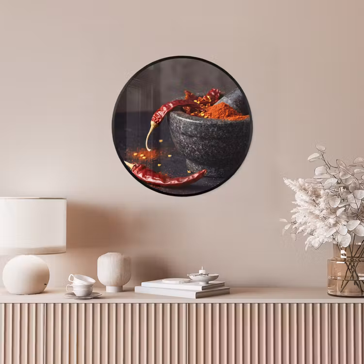Ronde fotolijst - Specerijen - Vijzel - Rood — 5