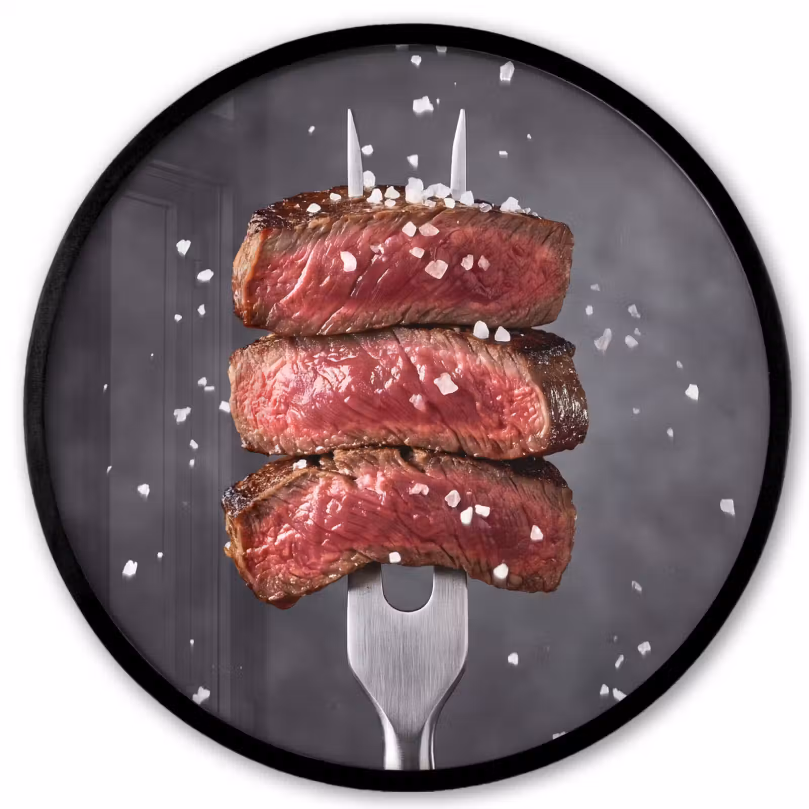 Ronde fotolijst - Eten - Vlees - Zout — 1
