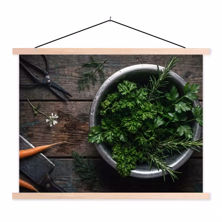 Schoolplaat - Groenten - Hout - Eten — 1