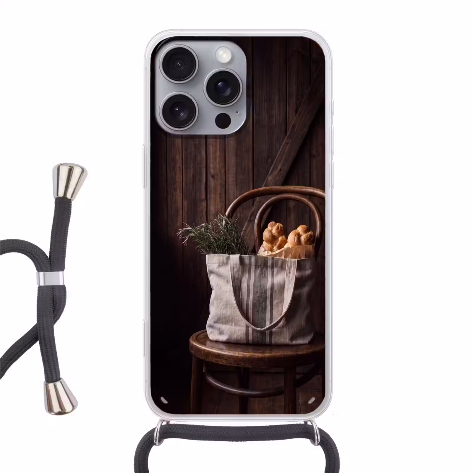 Telefoonhoesje met koord - Brood - Kruiden - Eten — 1