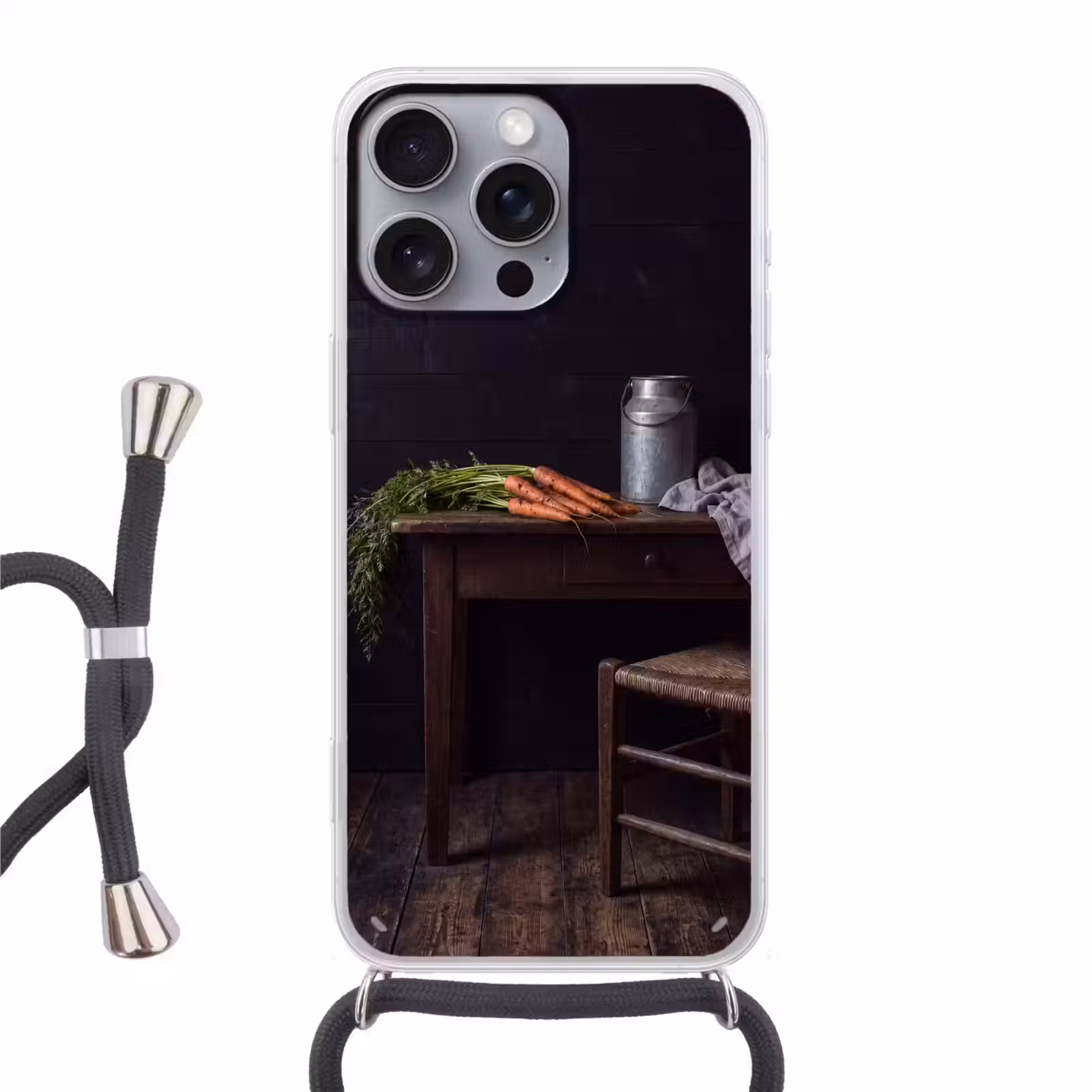 Telefoonhoesje met koord - Groenten - Rustiek - Stilleven — 1
