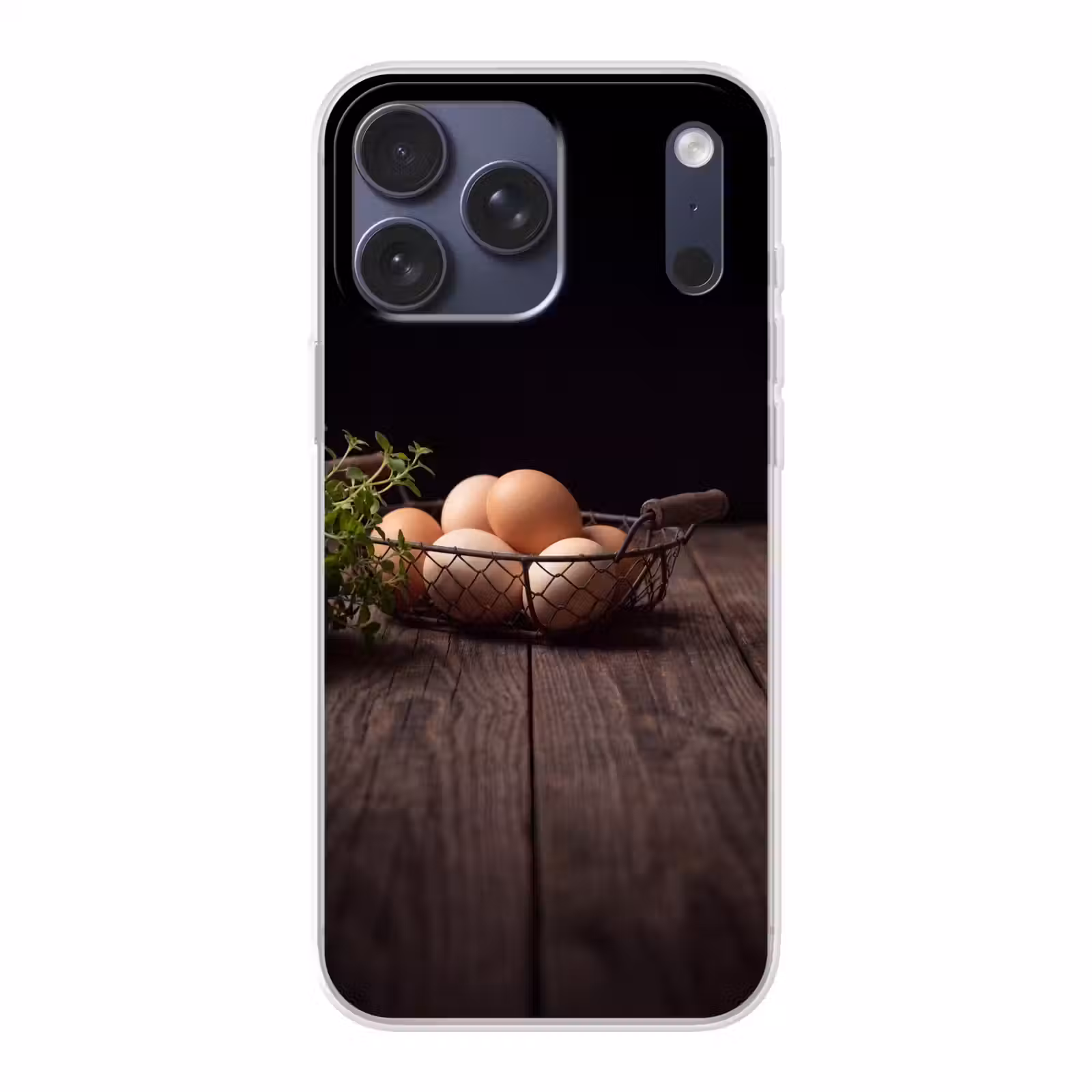 Telefoonhoesje Softcase - Eieren - Mand - Eten — 1