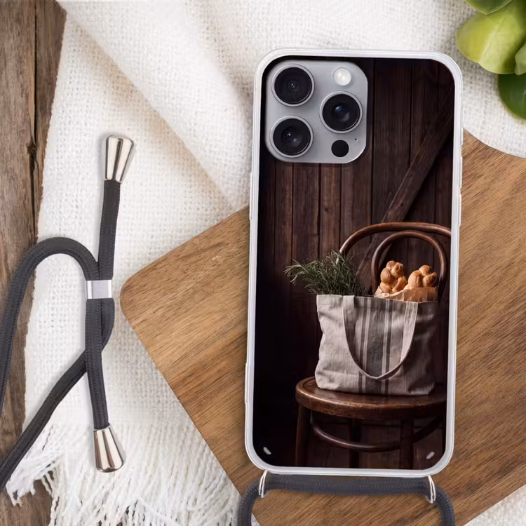 Telefoonhoesje met koord - Brood - Kruiden - Eten — 3