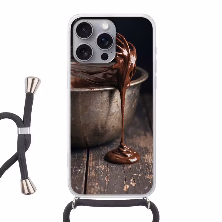 Telefoonhoesje met koord - Chocolade - Beslag - Eten — 1