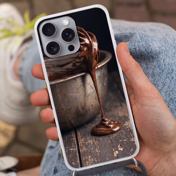 Telefoonhoesje met koord - Chocolade - Beslag - Eten — 2