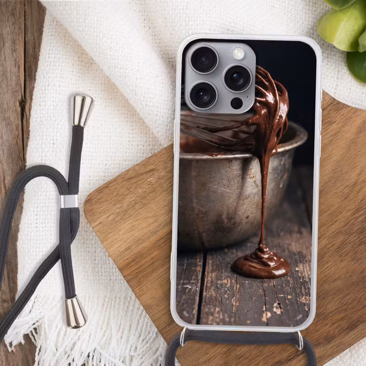 Telefoonhoesje met koord - Chocolade - Beslag - Eten — 3