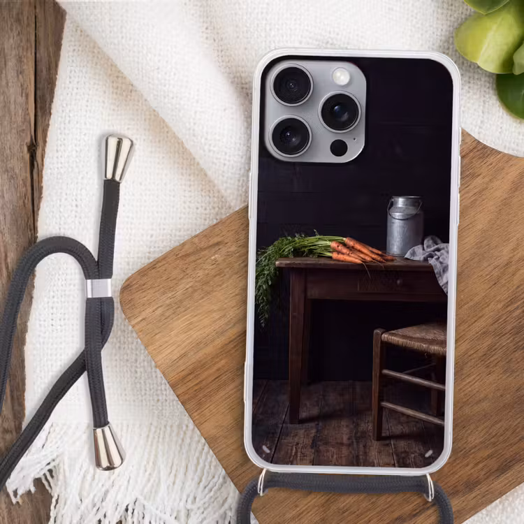 Telefoonhoesje met koord - Groenten - Rustiek - Stilleven — 3