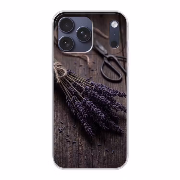 Telefoonhoesje Softcase - Bloemen - Rustiek - Paars — 1