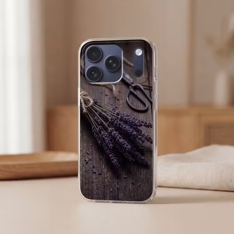 Telefoonhoesje Softcase - Bloemen - Rustiek - Paars — 3