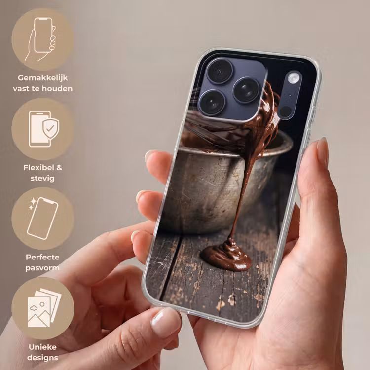 Telefoonhoesje Softcase - Chocolade - Beslag - Eten — 4