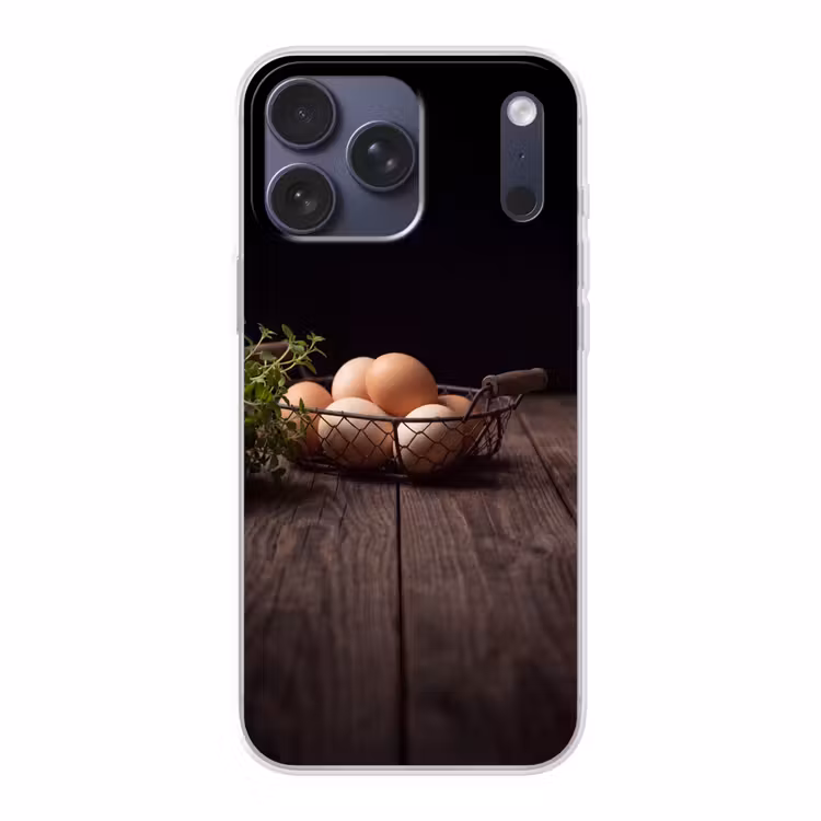 Telefoonhoesje Softcase - Eieren - Mand - Eten — 1