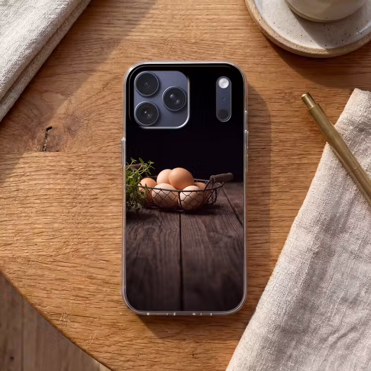 Telefoonhoesje Softcase - Eieren - Mand - Eten — 2