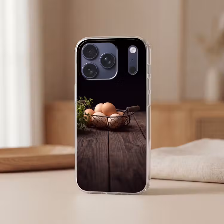 Telefoonhoesje Softcase - Eieren - Mand - Eten — 3