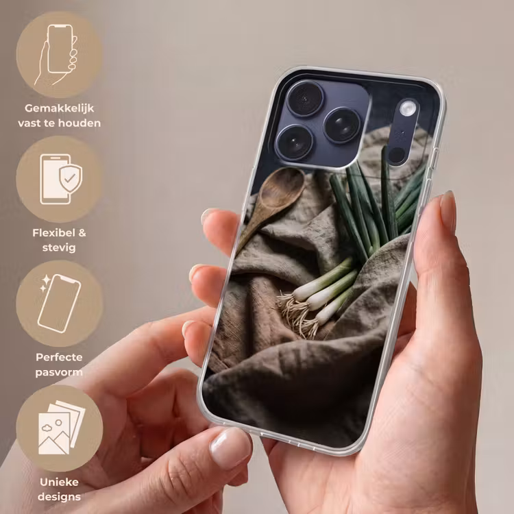 Telefoonhoesje Softcase - Eten - Lepel - Rustiek — 4