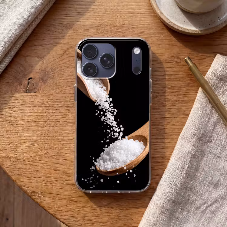 Telefoonhoesje Softcase - Eten - Zout - Hout — 2