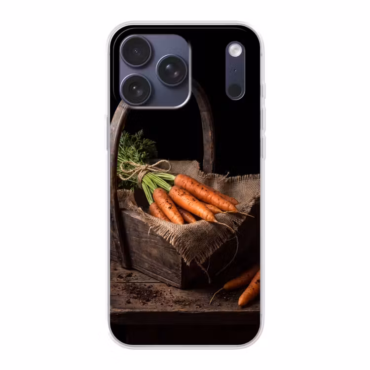 Telefoonhoesje Softcase - Wortels - Mand - Eten — 1