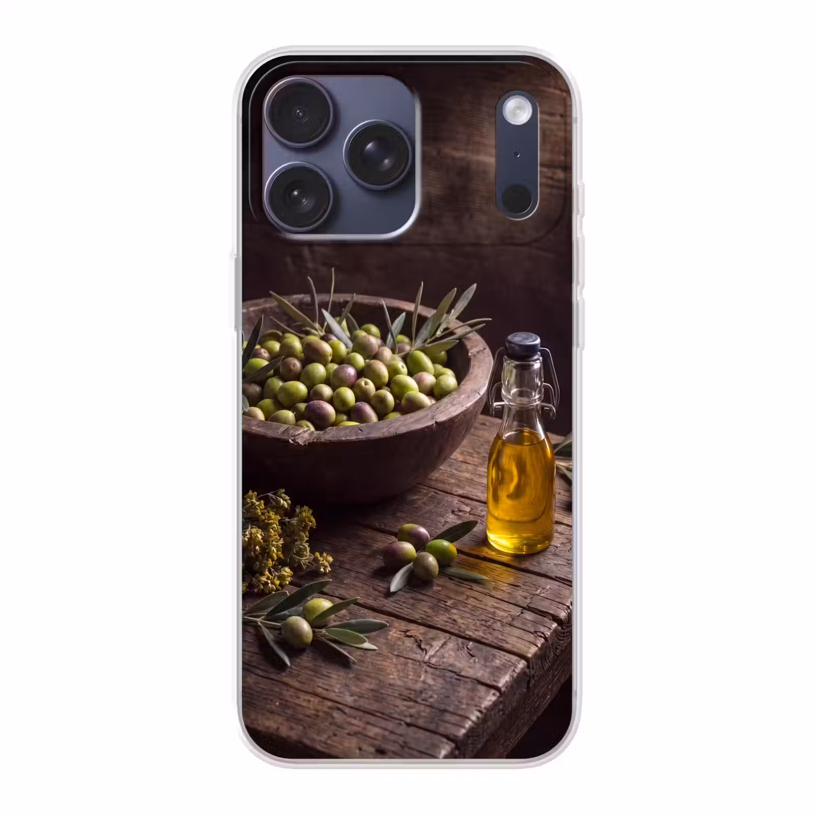Telefoonhoesje Softcase - Olijven - Eten - Rustiek — 1